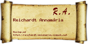 Reichardt Annamária névjegykártya